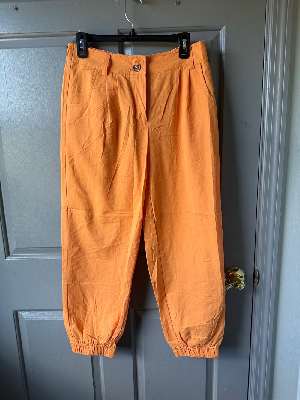 HALARA Orange Activewear Pants with Elastic Hem
